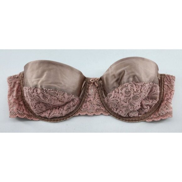 Maidenform Other - Vintage Maidenform Rendezvous Strapless Underwire Demi Bra‎ Pink Style 8355 36B